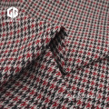 Tela do jacquard do poliéster Houndstooth com elastano